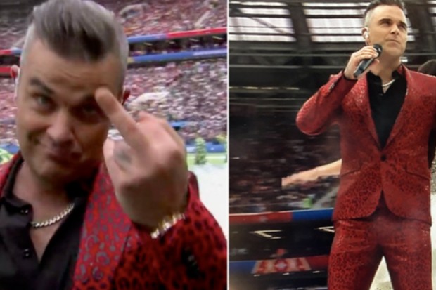 Robbie Williams počas úvodného ceremoniálu MS 2018 ukázal celému svetu prostredník! (VIDEO)