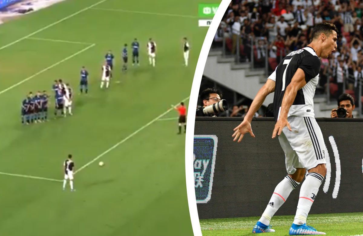 Ronaldov gól z priameho kopu proti Interu. Loptu tečoval v múre Milan Škriniar! (VIDEO)