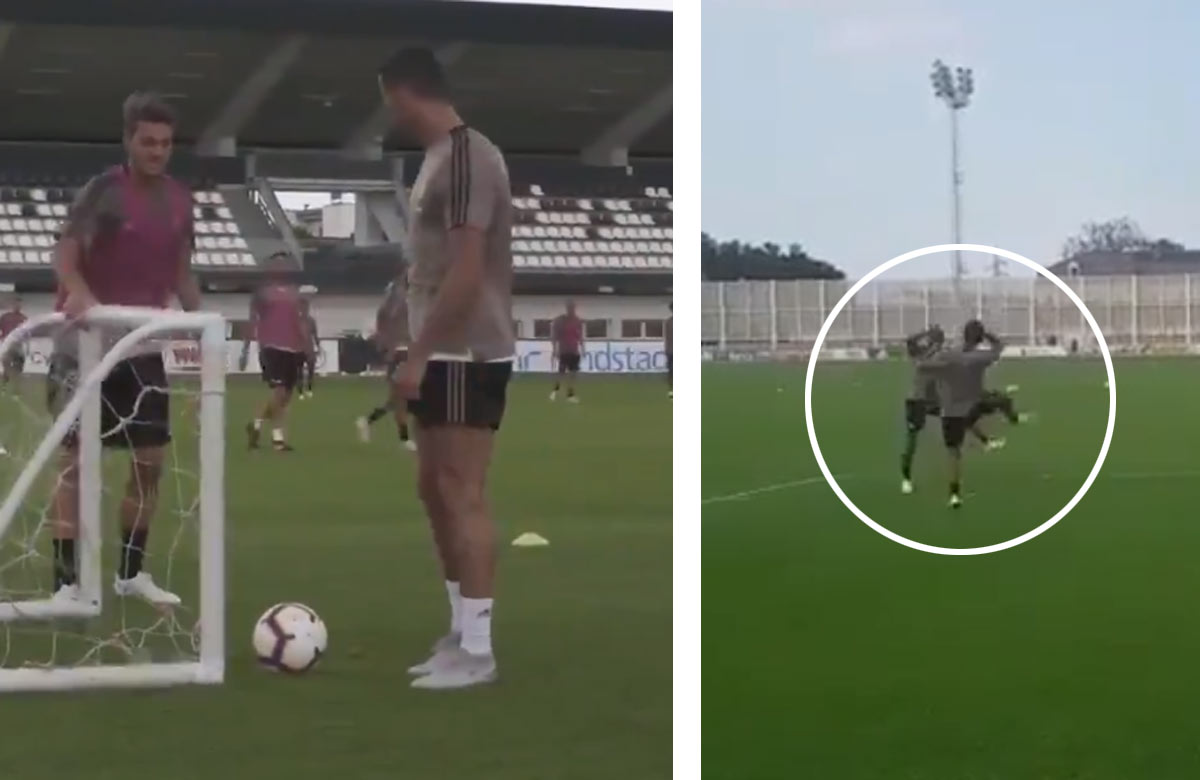 Hráči Juventusu si zjavne užívajú tréning s Ronaldom (VIDEO)