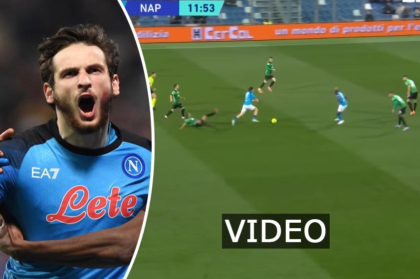 Fantastický gól mladej hviezdy Neapola proti Sassuolu po sóle od polovice ihriska