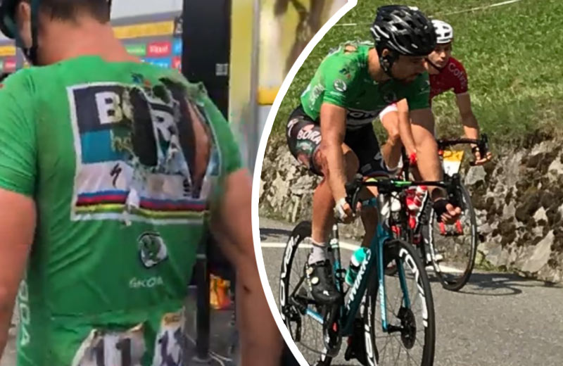 Dotrhaný Peter Sagan dorazil po páde do cieľa v dnešnej 17. etape na Tour de France! (VIDEO)