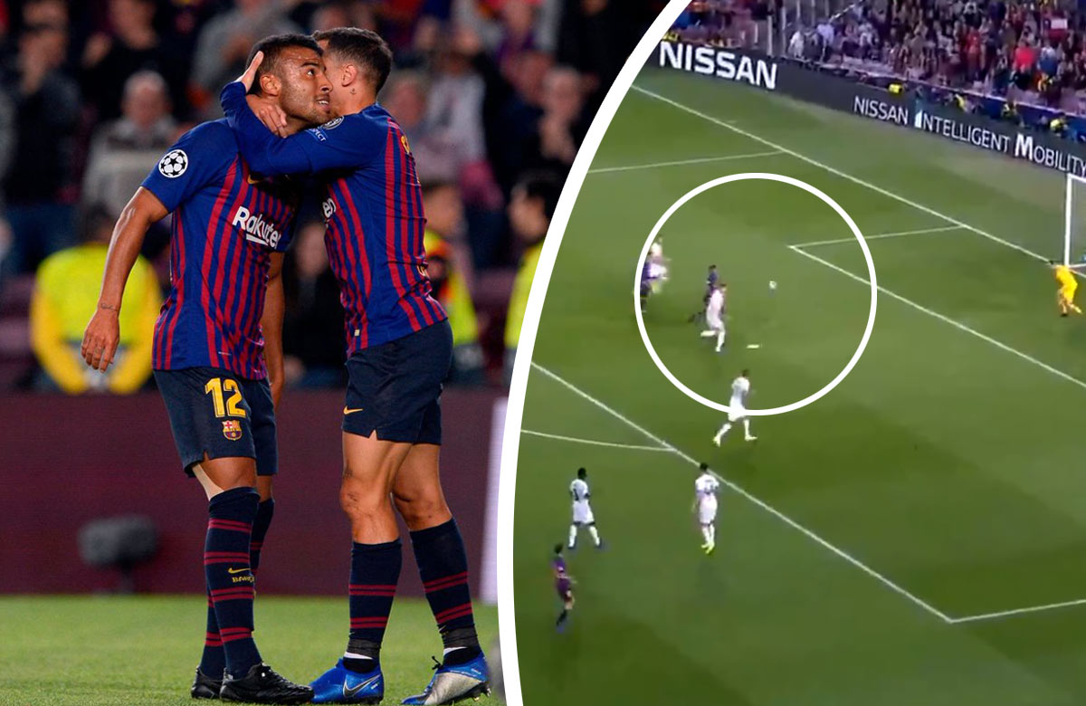 Chyba Škriniara alebo nie? Barcelona po prvom polčase vedie po góle Rafinhu! (VIDEO)