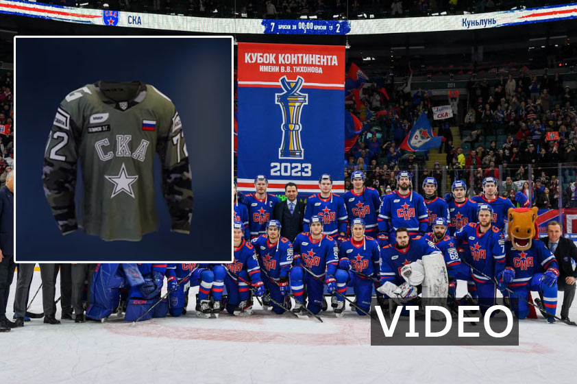 Víťaz základnej časti KHL nastúpil na zápas v špeciálnych vojenských dresoch