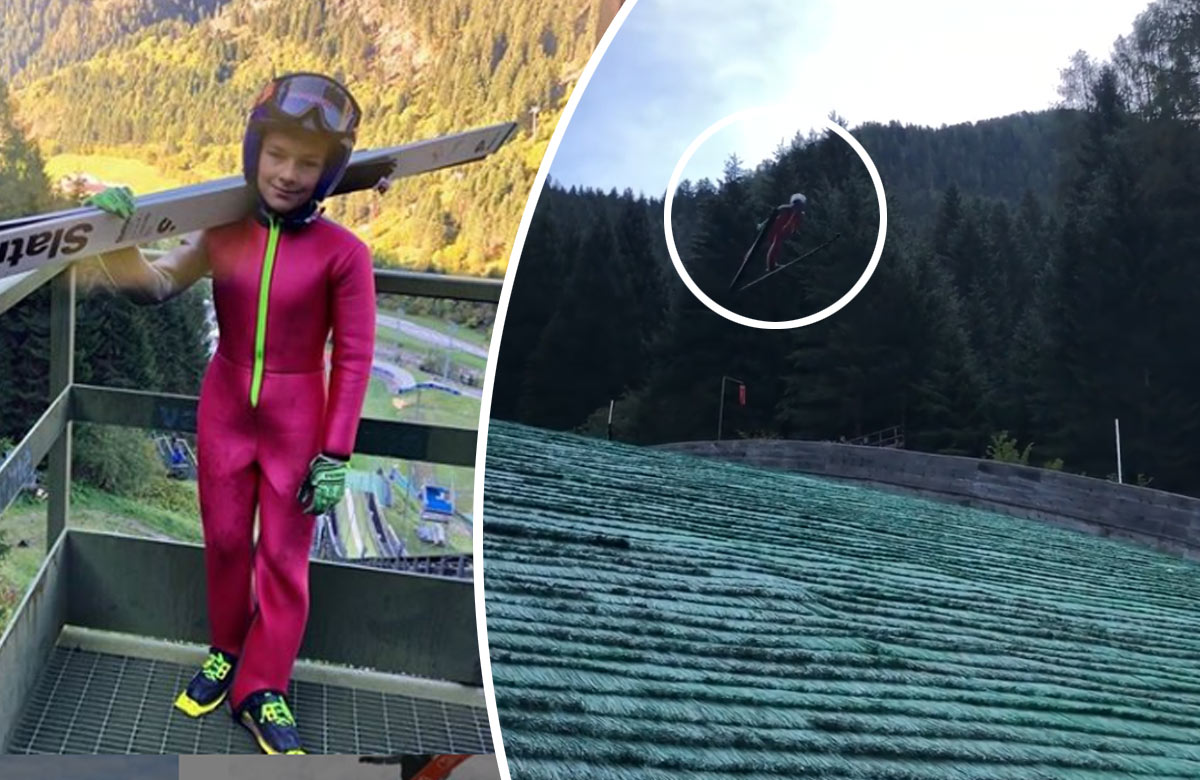 12-ročný Slovák skočil na lyžiach neuveriteľných 121 metrov (VIDEO)