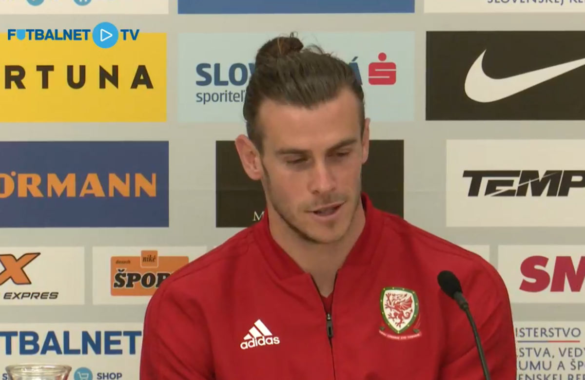Gareth Bale na tlačovke pred zápasom so Slovenskom (VIDEO)