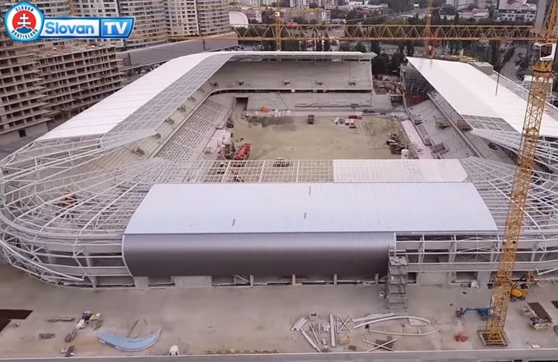 Nové dronové zábery na Tehelné pole. Národný štadión je takmer dokončený! (VIDEO)