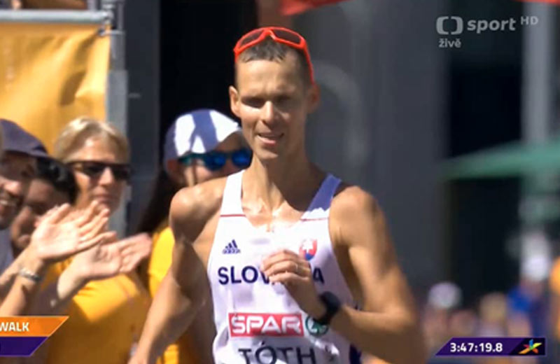 Skvelý Matej Tóth druhý na Majstrovstvách Európy v chôdzi mužov na 50 km (VIDEO)