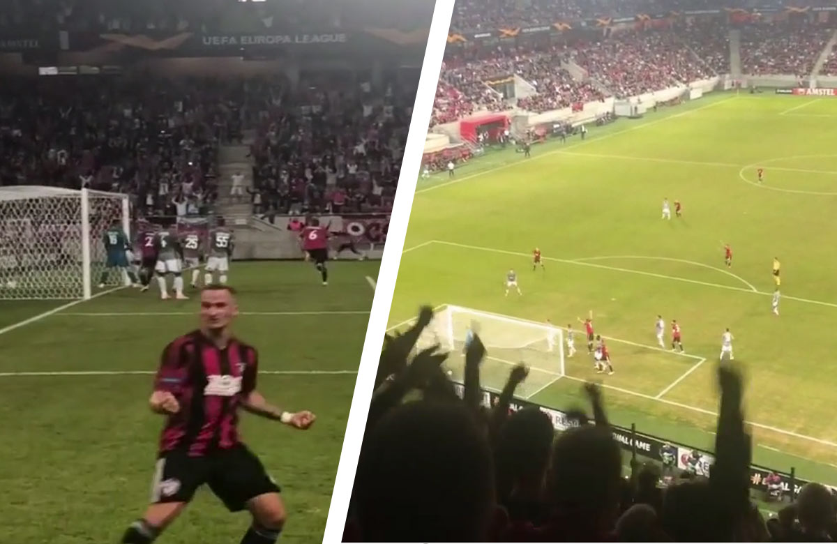 Úžasné divácke zábery z víťazného gólu Trnavy nad Anderlechtom! (VIDEO)