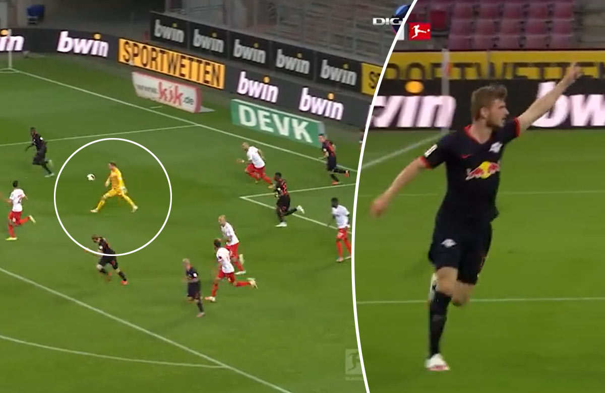 Brankár Lipska s geniálnou asistenciou pri góle Wernera (VIDEO)