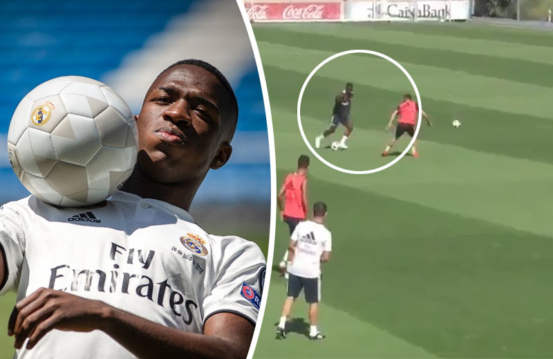 18-ročný Vinícius Júnior žiaril na prvom tréningu Realu Madrid! (VIDEO)