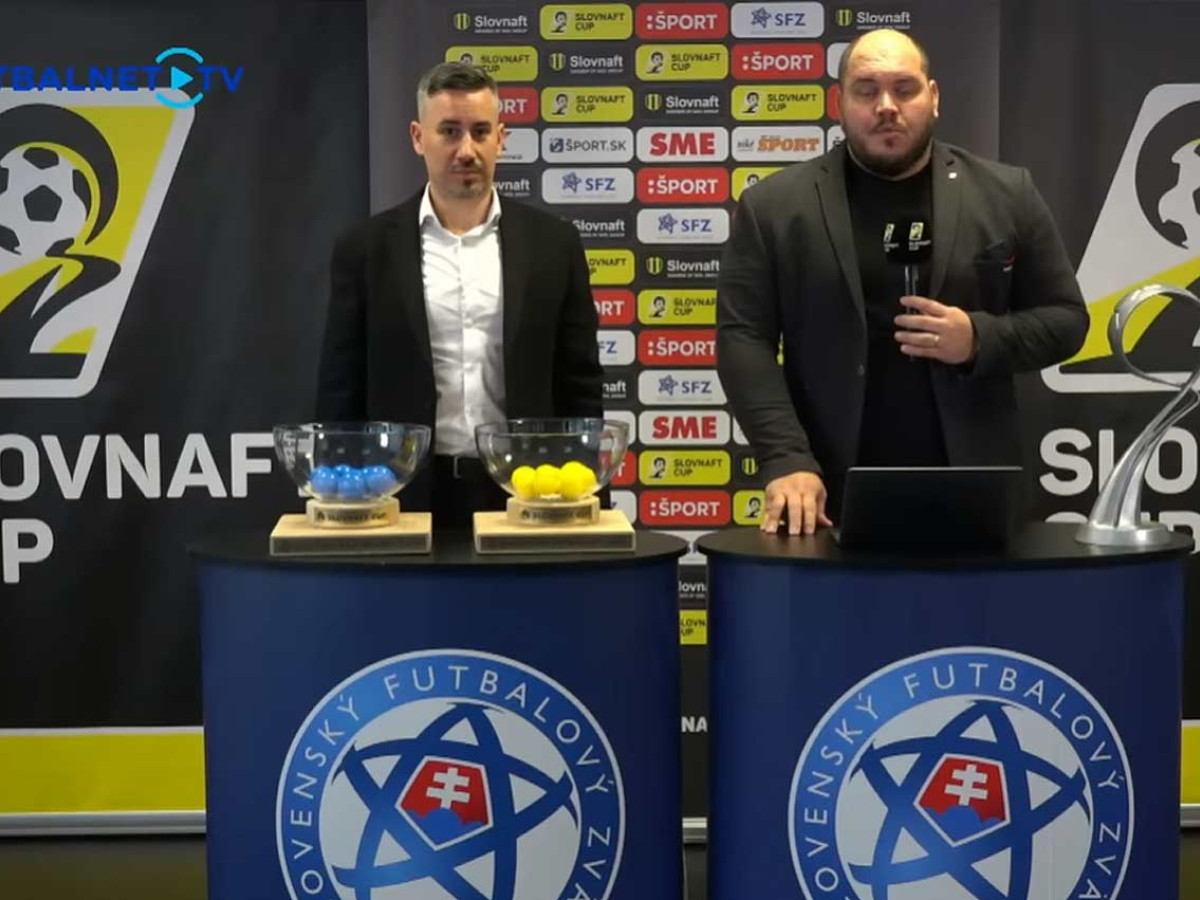 Žreb štvrťfinále Slovnaft Cupu 2025/26. Víťaz derby proti Podbrezovej