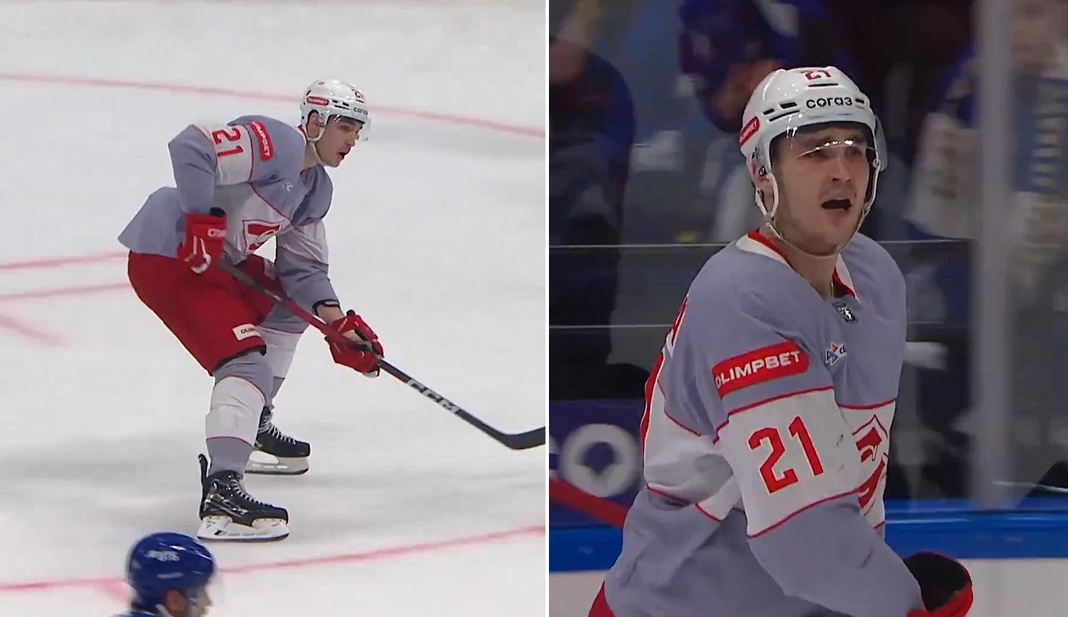 Slovenský hokejista Adam Ružička v drese Spartaka Moskva