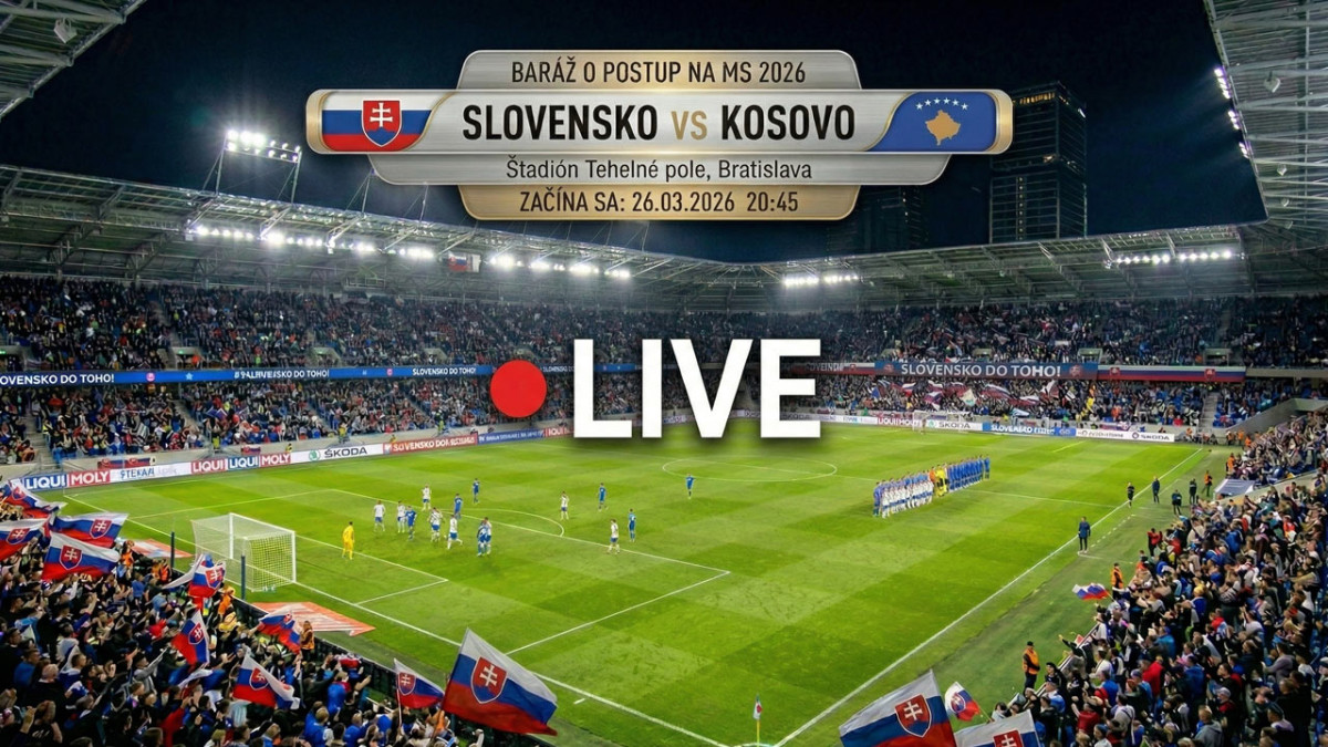 LIVE: Slovensko - Kosovo / Baráž MS 2026 (Online prenos)