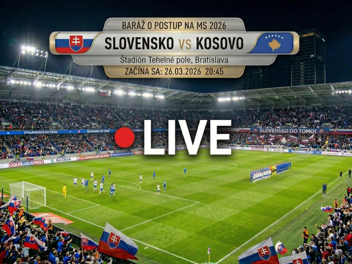 LIVE: Slovensko - Kosovo / Baráž MS 2026 (Online prenos)