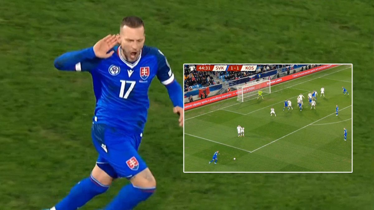 Lukáš Haraslín krásnym gólom do šatne vrátil Slovensku vedenie