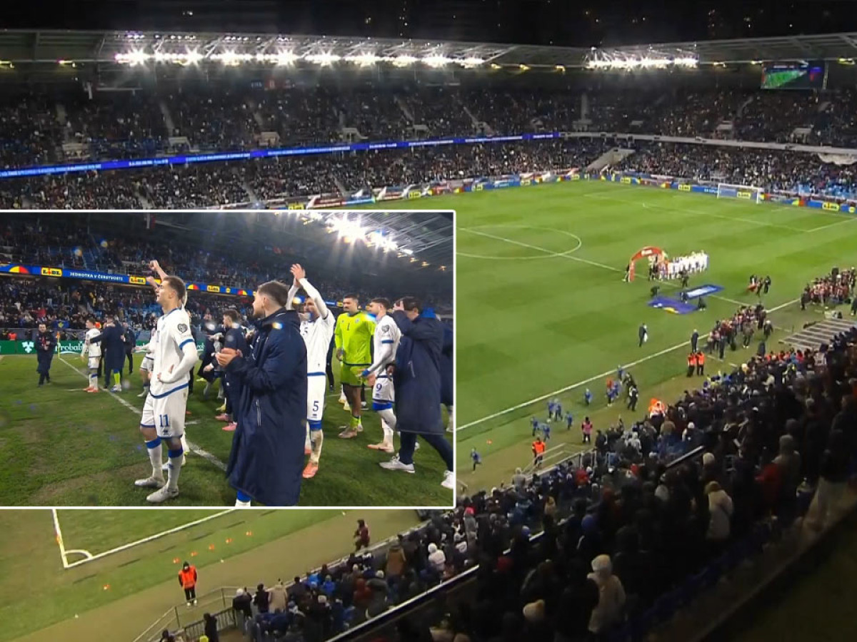 Šialené zábery z Tehelného poľa: Opatrenia SFZ zlyhali, štvrtinu štadióna zaplnili oslavujúci fanúšikovia Kosova