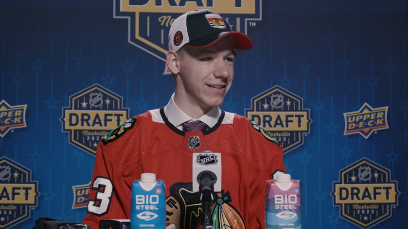 Adam Gajan na drafte NHL v roku 2023