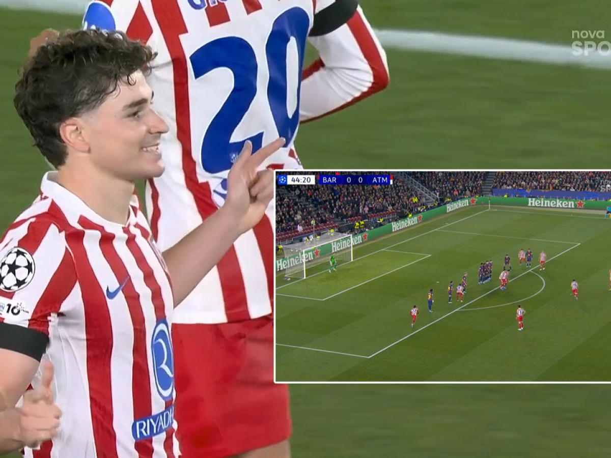 Fantázia na Camp Nou! Julián Alvarez exportným priamym kopom šokoval Barcelonu