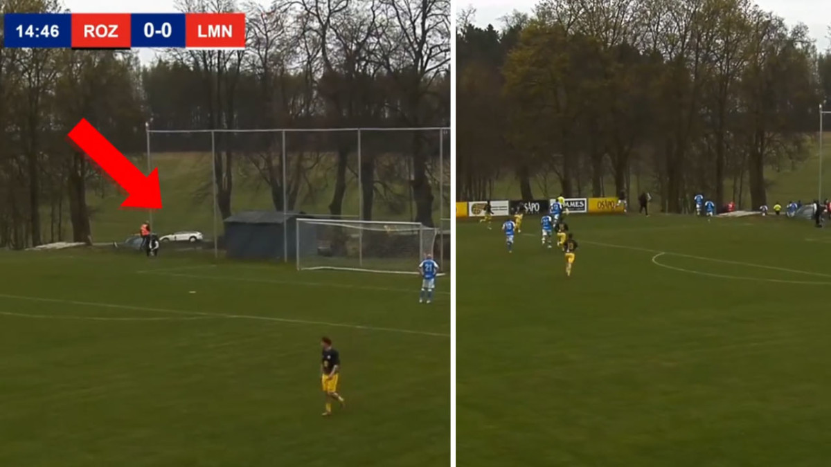 Obrovské hrdinstvo v Česku: Zápas prerušila hrozivá nehoda, futbalisti vyslobodili cyklistu spod auta