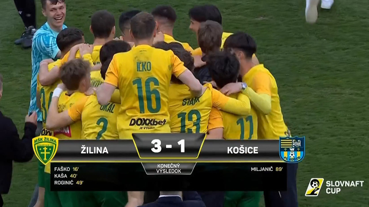 Žilina ovládla domáce finále a oslavuje zisk Slovnaft Cupu! Košice zdolala 3:1