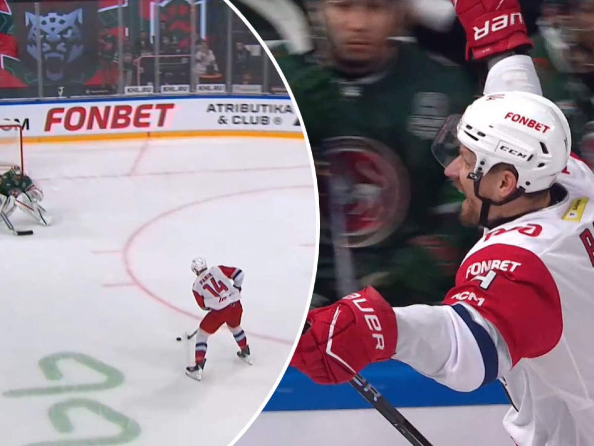 Richard Pánik rozhodol tretie finále play-off KHL. Bizarný gól z nemožného uhla