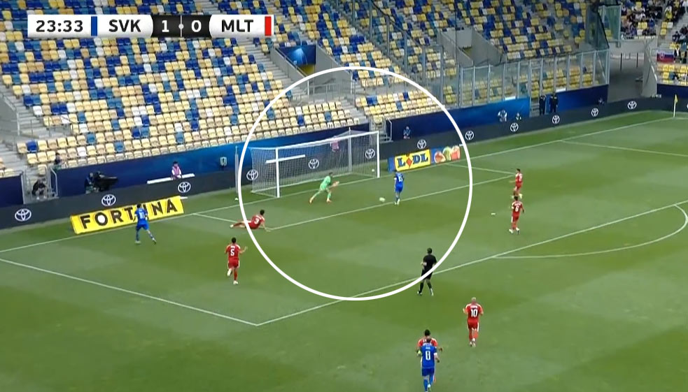 Tutovka, ktorú zahodil Strelec v 24. minúte