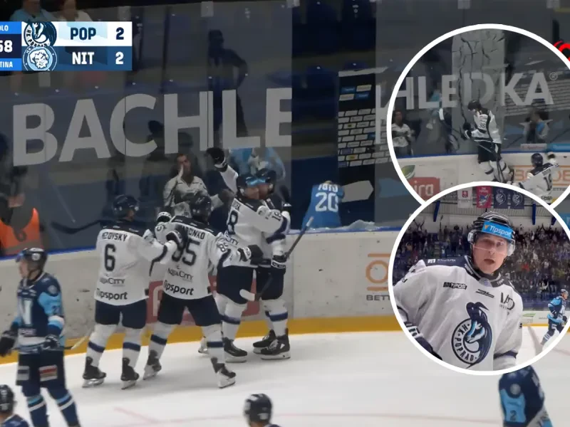 Gólová radosť Popradu zničila plexisklo. Zranená tvorkyňa obsahu skončila v nemocnici