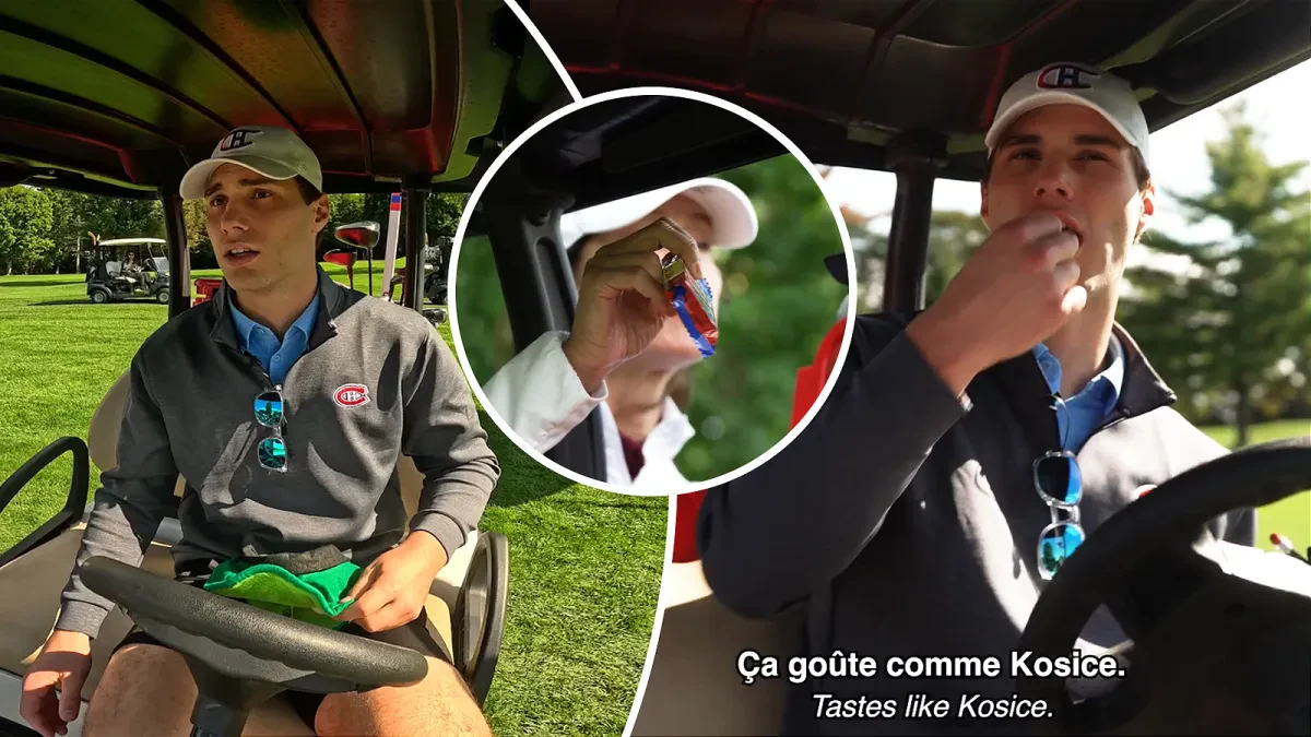 Juraj Slafkovský znovu perlil. Na golfovom turnaji v Montreale rozdával Horalky