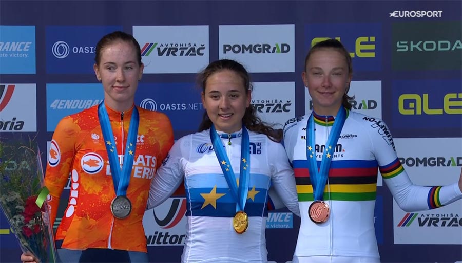Viktória Chladoňová získala na ME 2026 v cestnej cyklistike bronz