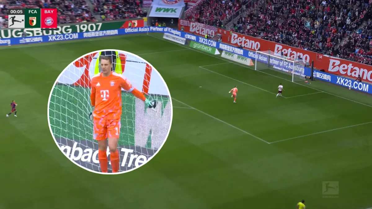 Obrovský skrat Neuera prepísal dejiny Bundesligy. Augsburg strelil gól už v prvých sekundách