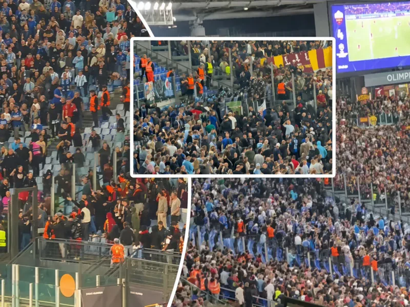 Fanúšikovia Slovana sa v Ríme pobili s políciou. Ťažkoodencom pri potýčke na tribúne zobrali štíty aj obušky