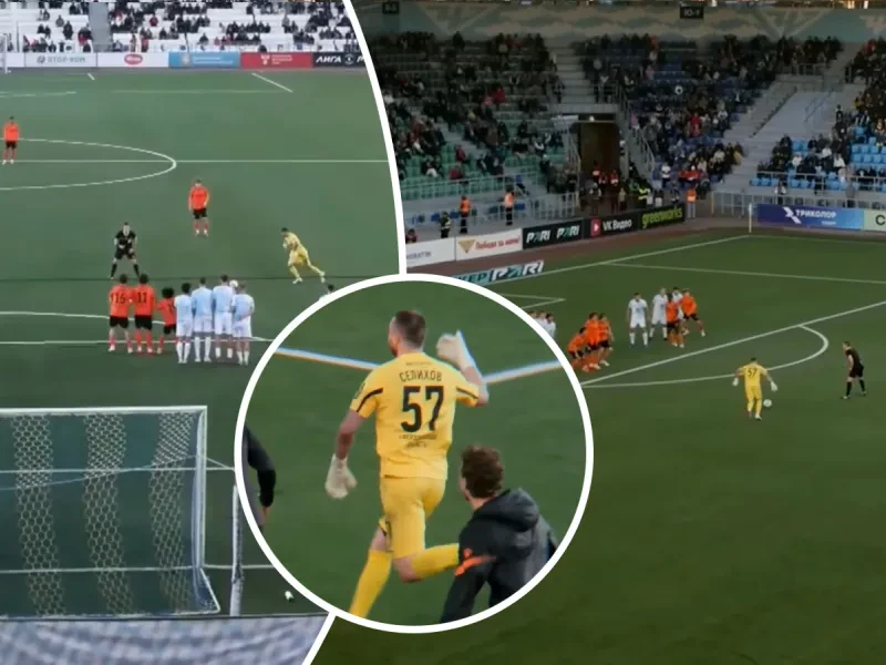 Nevídaný moment z Ruska: Brankár Uralu išiel v závere za nerozhodného stavu kopať priamy kop